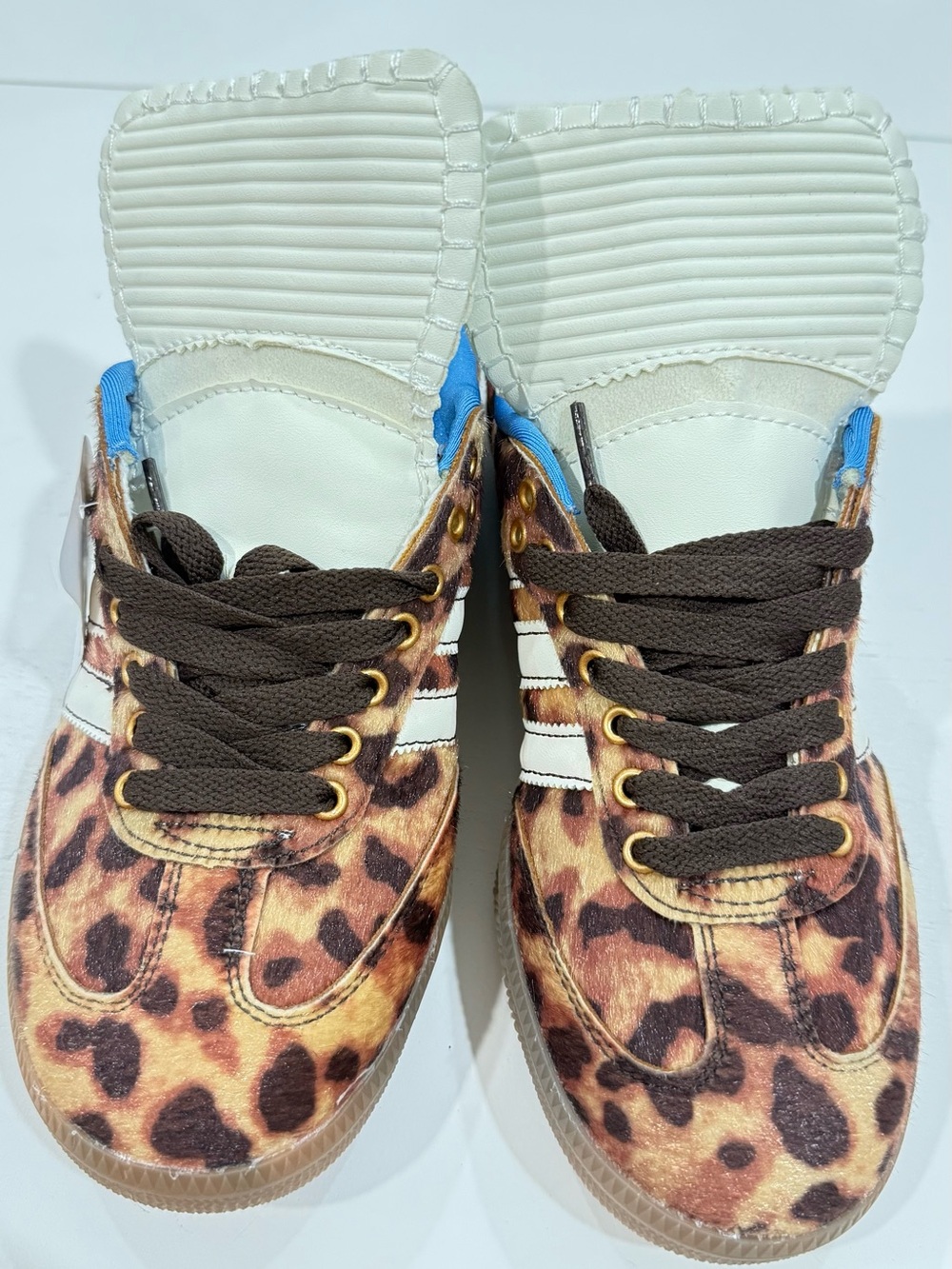 adidas Wales Bonner Leopard Pony Hair Print Sneakers Size 7.5 New No Box - Picture 7 of 8